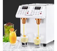 Automatic Syrup Dispenser Machine, 5L Double Cylinder, Stainless Steel, Intelligent Quantitative Control for Bubble Tea, Restaurant, Milk Shops, 24 Keys