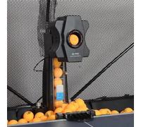 Automatic Table Tennis Ball Machine, Tabletop Ping Pong Robot Trainer with Catch Net and Remote Control, Loopable Serve Function, for Home and Training Hall Use