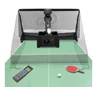 Automatic Table Tennis Ball Robot, Electric Ping Pong Machine with 100 Balls & Throwing Net, Remote Control, Multiple Serving Modes, Ping-Pong Ball Launcher for Stadium Gyms Schools