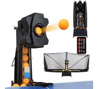 Automatic Table Tennis Robot - Smart Ping Pong Ball Launcher with Various Spin Options, Includes 100 Training Balls for Enhanced Practice and Skill Development