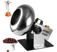 Automatic Tablet Coating Machine for Chocolate and Sugar Coating, Adjustable Angle, 1-3 KG/H Capacity, Electric Polishing and Drying System