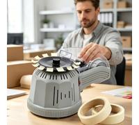 Automatic Tape Dispenser Rotary Disc Tape Cutting Machine, 6-60mm Cutting Length 3-25mm Cutting Width Fully Automatic Electric Carousel Round Tape Cutting Machine, for Office, School