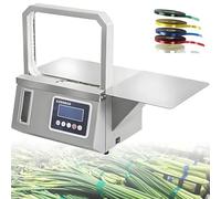 Automatic Tape Strapping Machine, Tabletop Industrial Banding Tool, 12 mm Width, 1.5 Seconds per Cycle, Two Modes, with Counter for Packaging and Shipping