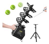 Automatic Tennis Ball Launcher with 33 Ball Capacity, Adjustable Height, Multiple Training Modes for Effective Tennis Practice