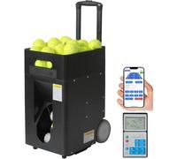 Automatic Tennis Ball Launcher with Remote and App Control, Adjustable Angle, Includes Balls for Solo Practice and Training