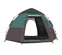 Automatic Tent 3-4 Person Ultralight Instant Family Camping Tent-Dome Double Layer Hexagonal Pop Up Tent Waterproof Sun Shelter with Carry Bag for Outdoor Sports Camping Hiking Travel