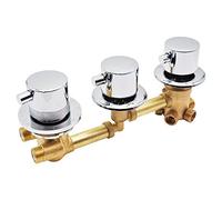 Automatic Thermostatic Shower Faucet with 3 Handles 2/3/4/5 Way Diverter G1/2 Thread Brass Cartridge Stainless Steel Cover Ideal for Luxurious Bathrooms