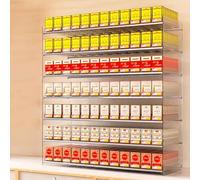 Automatic Tobacco Display Shelves10 Pack Acrylic Cigarette Racks with Pushers Wall Mounted & Countertop 4 Layer 7 Column Design Easy Install Hol280 Cigarettes Perfect for Retail Displays