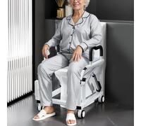 Automatic Toilet Chair Riser with 360° Wheels & Brakes, Remote Control for Elderly and Pregnant Women, Supports Up to 220lb