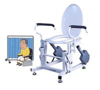 Automatic Toilet Chair Riser, with Detachable Toilet Bucket, Tilt Angle 0-30° and Lifting Height 29 Cm, Tilting RaisedSeat, Solving Toilet Difficulties, for Elderly