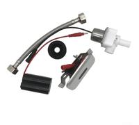 Automatic Toilet Flush Valve with Infrared Sensor - DC 6V, 30-100cm Sensing Distance, G1/2" Inlet, for Urinal and Toilet - Silver + Black(A)