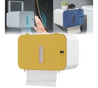 Automatic Toilet Paper Dispenser,Smart Touchless Toilet Paper Dispenser,2024 Upgraded Electronic Sensor Paper Towel Dispenser,Wall Mounted Toilet Paper Holder Tissue Box for Kitchen Bathroom (Yellow)