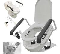 Automatic Toilet Seat Riser - Electric Seat Lifter with Anti-Slip Armrests, 0-45° Adjustable Angle for Elderly and Disabled Assistance