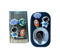 Automatic Toothpaste Dispenser for Kids, 3 Cute Wall Mounted Toothpaste Dispensers, Multifunctional Stable Toothbrush Holder No Drilling,