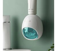 Automatic Toothpaste Dispenser, Hands-Free Wall-Mounted Toothpaste Squeezer, No Drilling Dust-Proof Universal for Adult & Kids Cute Egg Shape Toothpaste Dispenser(Blue)