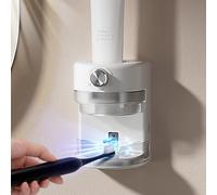 Automatic Toothpaste Dispenser,Wall Mounted Electric Toothpaste Dispenser for Kids and Adults,Toothpaste Squeezer with Adjustable Toothpaste Dispensing Volume for Bathroom (White)