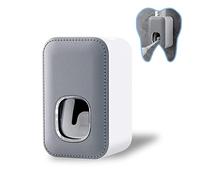 Automatic Toothpaste Dispenser with Wall Mounted,Kids Hands Free Toothpaste Squeezer,Waterproof,Dust Free,Trackless Installation,Tooth Paste Dispenser Holder for Bathroom,Washroom（grey）