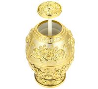 Automatic Toothpick Dispenser Acrylic Golden Retro Press Box for Office