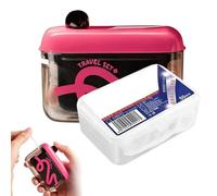 Automatic Toothpick Dispenser Box with 50 Pcs Dental Floss, Dental Floss Holder for Travel, Refillable Floss Picks Organizer for Teeth Cleaning, ProtableToothpick Holder for Outdoor Hotels Travel (1)