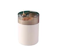 Automatic Toothpick Dispenser Holder with Toothpicks, Pop-Up Automatic Toothpick Dispenser Quiet and Elegant for Offices, Homes, Restaurants, Bars, Both Indoor and Outdoor Use (White)