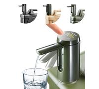 Automatic Touch Control Water Pump,Only for 5 Gallon,4.8, 3.5, 3.2Gal Camping Water Containers, Green Portable Foldable Helical Water Faucet,Type-C Rechargeable Water Dispenser for Outdoors Hiking