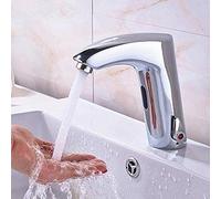Automatic Touch-Free Bathroom Faucet Sensor - Energy-Saving Inductive Water Tap Battery-Powered Hot & Cold Water for Hands-Free Hygiene & Convenience