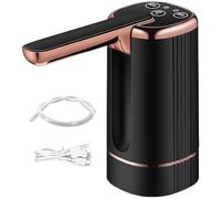Automatic Touch Water Dispenser, Portable Water Pump For Bottles 4.5L To 18.9L, Stainless Steel Spout, Type-C Charging, Three Timer Settings, Black
