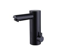 Automatic Touchless Bathroom Sink Faucet - Black Sensor Mixer for Wash Basin Non-Contact Operation Hands-Free Water Control Modern Design for Hygiene & Convenience