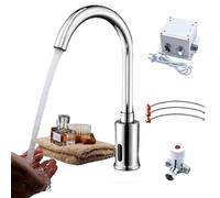 Automatic Touchless Infrared Faucet - 32cm Antibacterial Brass Sink Mixer, Battery-Powered, Modern Design for Hygiene & Easy Inllat, Perfect for Bathrooms & Kitchens