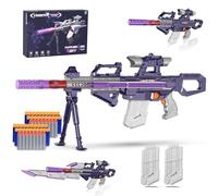 Automatic Toy Gun for Nerf Gun Sniper Rifle, 100+ Style Foam Blaster with Scope, 2 Magazines, 50 Darts, for Kids Age 6-12 Years Gifts for Boys Birthday Christmas Halloween