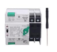 Automatic Transfer Switch, 125A 2P Power Transfer Switch with Millisecond Switching Double Power Changeover Switch for Generator and PV System Use