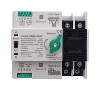 Automatic Transfer Switch, 125A Double Power Transfer Switch with 2P Poles Millisecond Level Automatic Changeover Switch for Generator and Home Use