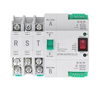 Automatic Transfer Switch Dual Power Controller AC400V Rail Mount Factory Farm (100A)