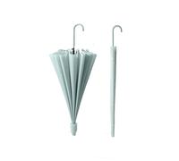 Automatic Travel Stick Umbrella with Plastic Non-Drip Telescopic Sleeve Waterproof,Transparent Cover,J-shaped Faux Leather Handle,16Ribs,Windproof Strong,Waterproof,Auto Open ,Rain,Women Men Adult