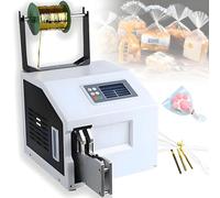 Automatic Twist Tie Machine for Bag Tying, Adjustable 0.19-1.18in, 4.3in Display, Stainless Steel Winding Reel for Food, Crafts, Bakery, Stationery
