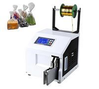 Automatic Twist Tie Machine for Food, Semi-Automatic Bundling Sealing Equipment, Adjustable Speed/Length/Number of Revolutions, with Metallic Ties Wire for Packaging and Bundling Bundling