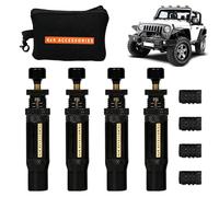 Automatic Tyre Deflator, Quick Tyre Deflator | Adjustable Tyre Air Deflectors | 4-Piece 4x4 Spin-On Tyre Inflator (10-30 PSI) Auto-Stop Rapid for Off-Road Vehicles