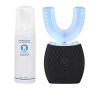 Automatic Ultrasonic Toothbrush,Electric Ultrasonic Toothbrush for Adults 360° Electric Toothbrush 30'' Automatic Timer Wireless Charging Washable Travel Home Dual-use (Black)