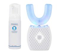 Automatic Ultrasonic Toothbrush,Electric Ultrasonic Toothbrush for Adults 360° Electric Toothbrush 30'' Automatic Timer Wireless Charging Washable Travel Home Dual-use (White)