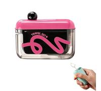 Automatic up Portable Floss Dispenser with 50 Pcs Dental Floss, Refillable One Touch Dental Floss Dispenser for Purse Travel Hotel Dinner Home Use (Red)