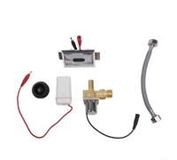 Automatic Urinal Flush Valve Infrared Sensor Touchless Toilet Flusher Wall Mounted Water Saving System for Public Restrooms Commercial Male WC Parts Silver(A)