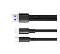 Automatic USB C Cable for Type C Devices with Fast Charging and Data Transfer Nylon Braided USB Cable Great for On-The-Go Use