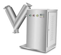 Automatic V-Type Dry Powder Mixer, Stainless Steel Granule & Particle Blender, Multifunctional Laboratory Mixing Equipment with Speed Control for Food Processing, Teaching, and Labs