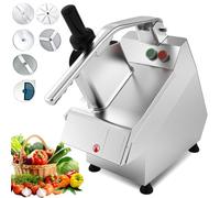 Automatic Vegetable Fruit Cutter - Electric Dicing Machine, 300rpm Onion Potato Slicer with 6 Cutter Heads, 17.2cm Feed Port, Cuts 250kg Per Hour, Food Shredder