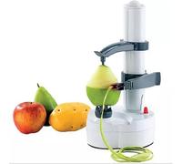 Automatic Vegetable Peeler Electric, Effortless Potato Apple Peeler Corer Slicer Machine, Kitchen Gadgets Must Haves for Easy Peeling with No More Hand Fatigue (White + British standard plug)