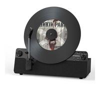 Automatic Vertical Bluetooth Turntable, MYKESONIC Vinyl Belt Drive Turntable, AT-3600L Magnetic Cartridge, Bluetooth In/Out, Hi-Fi Stereo Speakers,