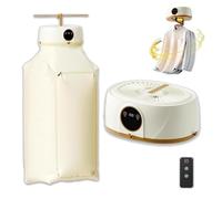 Automatic Vertical Steam Iron & Portable Dryer - Wireless Garment Care System with Inflatable Hanger & Remote for Apartment & Travel