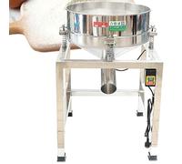 Automatic Vibrating Sifter Machine - Stainless Steel Electric Powder & Flour Shaker with 19.6" 40 & 100 Mesh Screens for Baking & Commercial Use