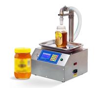 Automatic Viscous Liquid Filler Honey Filling Machine with 10kg Scale & Drip-Free Nozzle, High-Speed 60 BPM Honey Filling Machine for Peanut Butter, Jam, Syrup,Laundry Detergent(Brass pump)