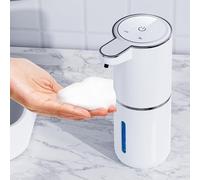 Automatic Soap Dispenser, Wall Mounting, Non-Contact 380 ml, Electric Soap Dispenser with Sensor, USB-Rechargeable Foam Soap Dispenser for Bathroom, Kitchen, Office